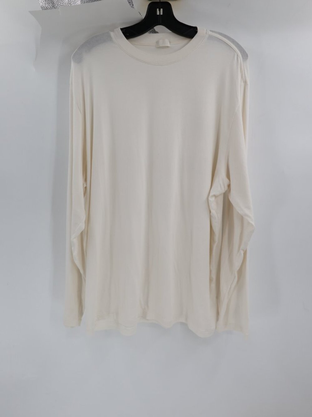 SKIMS pullover Womens 2X Modal Cotton Jersey Long Sleeve Crewneck Ivory stretch
